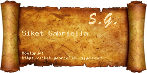 Siket Gabriella névjegykártya