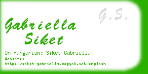 gabriella siket business card